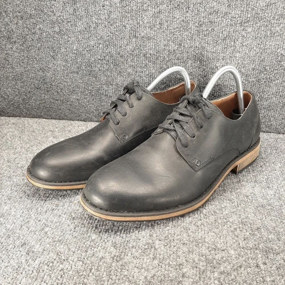 Men's Joe's Jeans Black Leather Oxfords Shoes Style Connor Size 9.5 M